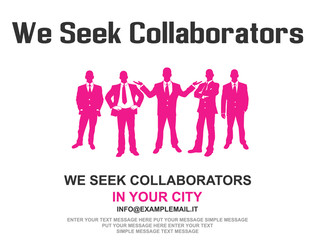 Business teamwork flyer poster design background