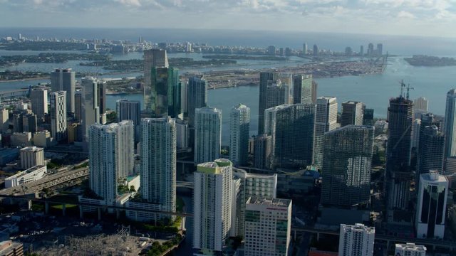 Aerial view of downtown Miami, Florida