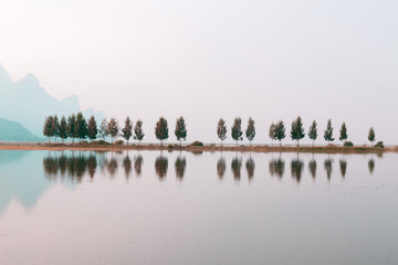 scenery of mountain and lake