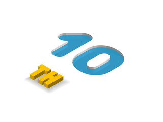 10th celebration event number for poster or invitation