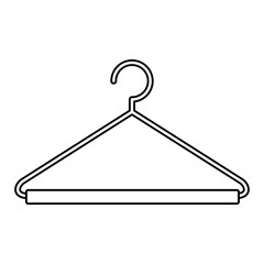 black silhouette of hook closet shirt vector illustration
