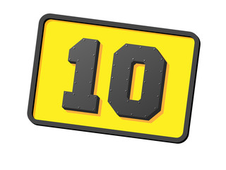 10th celebration event number for poster or invitation