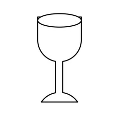 black silhouette of with fragile packaging symbol glass vector illustration