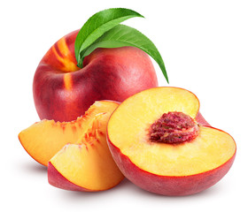 peach fruits isolated