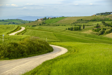 Scenery near to Montepulciano, Tuscany. The area is part of the Val d'Orcia Italy Europe