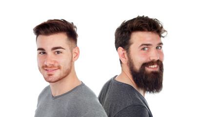 Fototapeta na wymiar Two men with beard