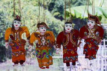 String Puppet Myanmar tradition dolls