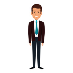 Obraz premium businessman avatar character icon vector illustration design