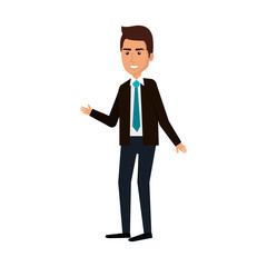 businessman avatar character icon vector illustration design
