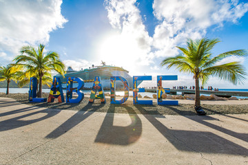 Labadee Haiti Kreuzfahrtschiff - obrazy, fototapety, plakaty