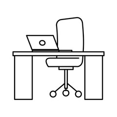office workplace isolated icon vector illustration design