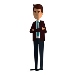 businessman avatar character icon vector illustration design
