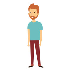 young man avatar character vector illustration design