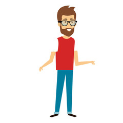 young man avatar character vector illustration design