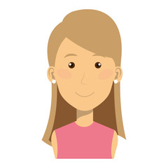 young woman avatar character vector illustration design