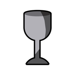 white background with fragile packaging symbol glass with half shadow vector illustration