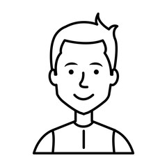 young man avatar character vector illustration design