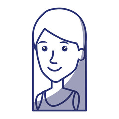young woman avatar character vector illustration design
