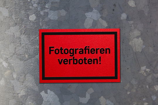 Fotografieren verboten!
