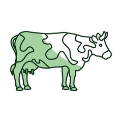 cow farm animal icon vector illustration design