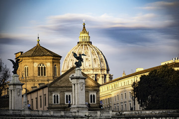 Fototapeta na wymiar St Peter's Vatican, Rome Italy