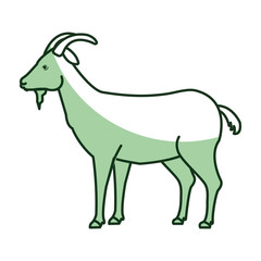 goat animal farm icon vector illustration design