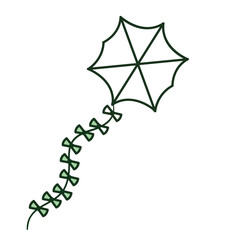 kite flying isolated icon vector illustration design