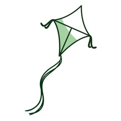 Naklejka premium kite flying isolated icon vector illustration design