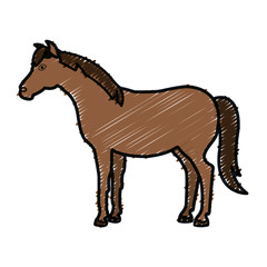 horse animal farm icon vector illustration design