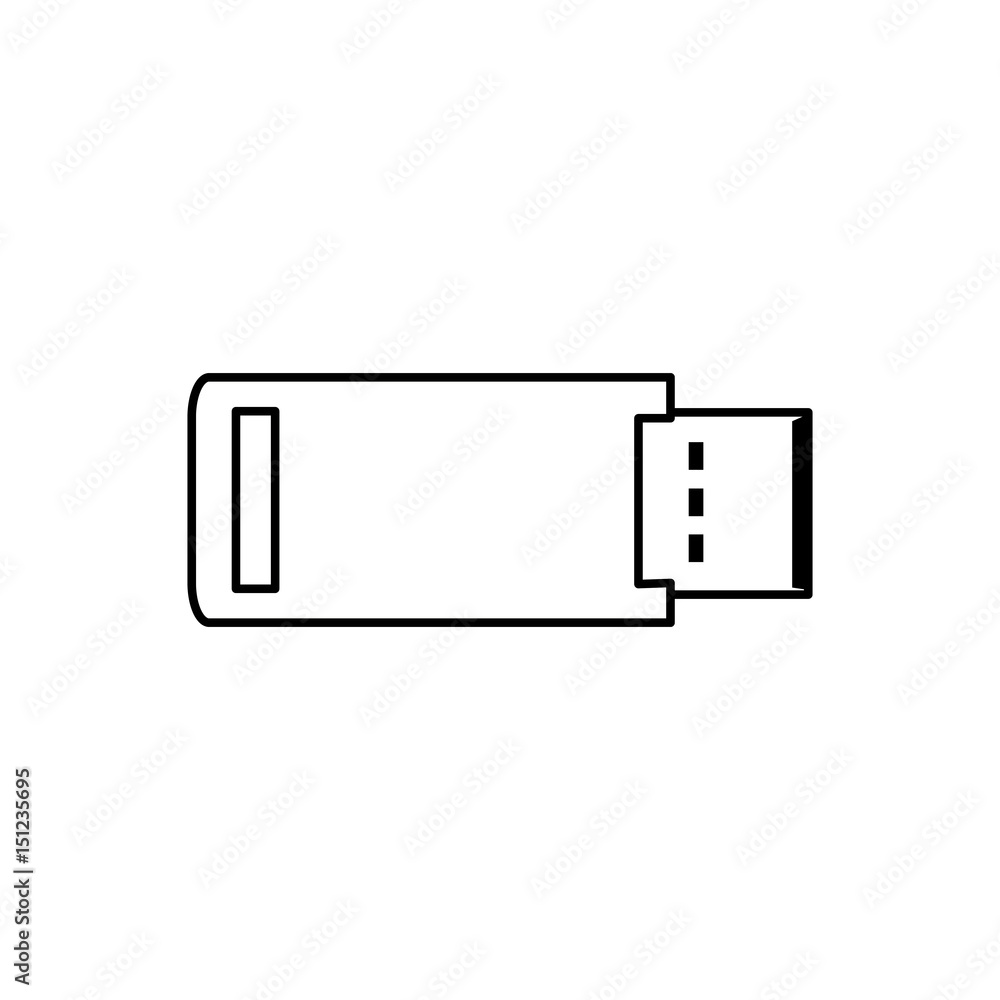 Poster usb flash backup computer card icon vector illustration