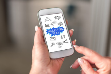 Marketing plan concept on a smartphone