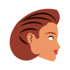 beautiful face woman business concept vector illustration