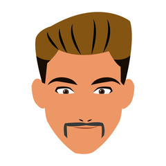 face man adult business avatar vector illustration