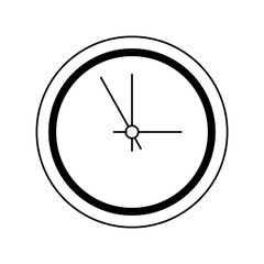 business clock timer hour break icon line vector illustration