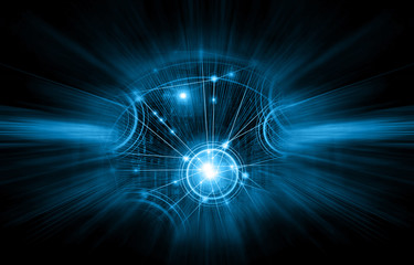 Best Internet Concept of global business.Technological background. Rays symbols Wi-Fi, of the Internet, television, mobile and satellite communications