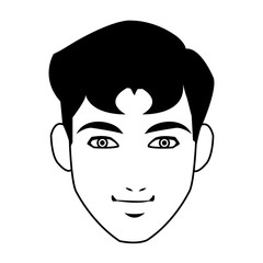 face man adult business avatar vector illustration