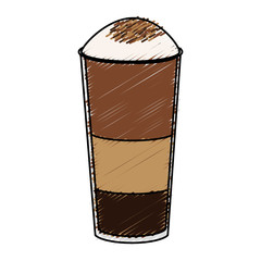 coffee glass container icon vector illustration design