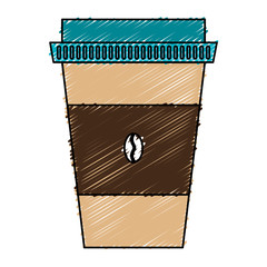 coffee glass container icon vector illustration design