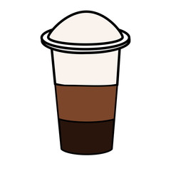 coffee glass container icon vector illustration design