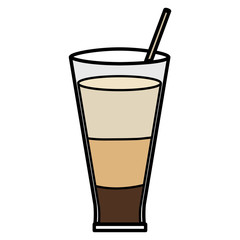 coffee glass container icon vector illustration design