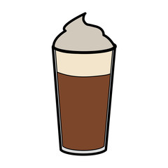 coffee glass container icon vector illustration design