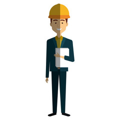 construction workman avatar character vector illustration design