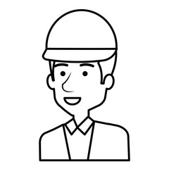 construction workman avatar character vector illustration design