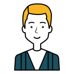 young man avatar character vector illustration design