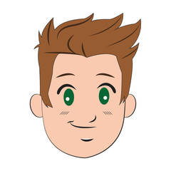 cartoon character man young person vector illustration