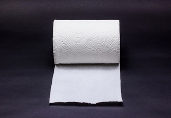 White Tissue Paper on Black Background