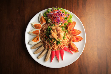 Spicy salad thai food