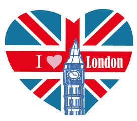 Fototapeta na wymiar i love London - Banner