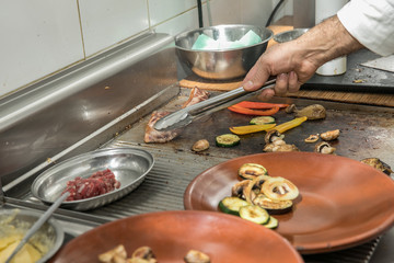 Preparing the Chilean meal