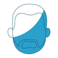 cartoon head young man faceless silhouette vector illustration